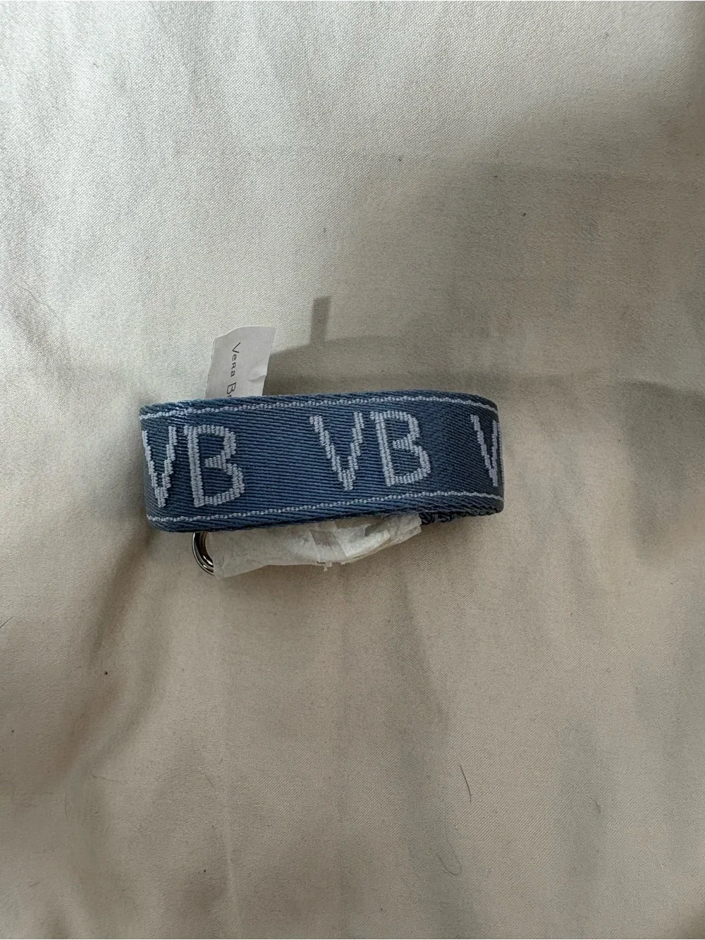 Vera Bradley Blue and White Woven Logo Strap